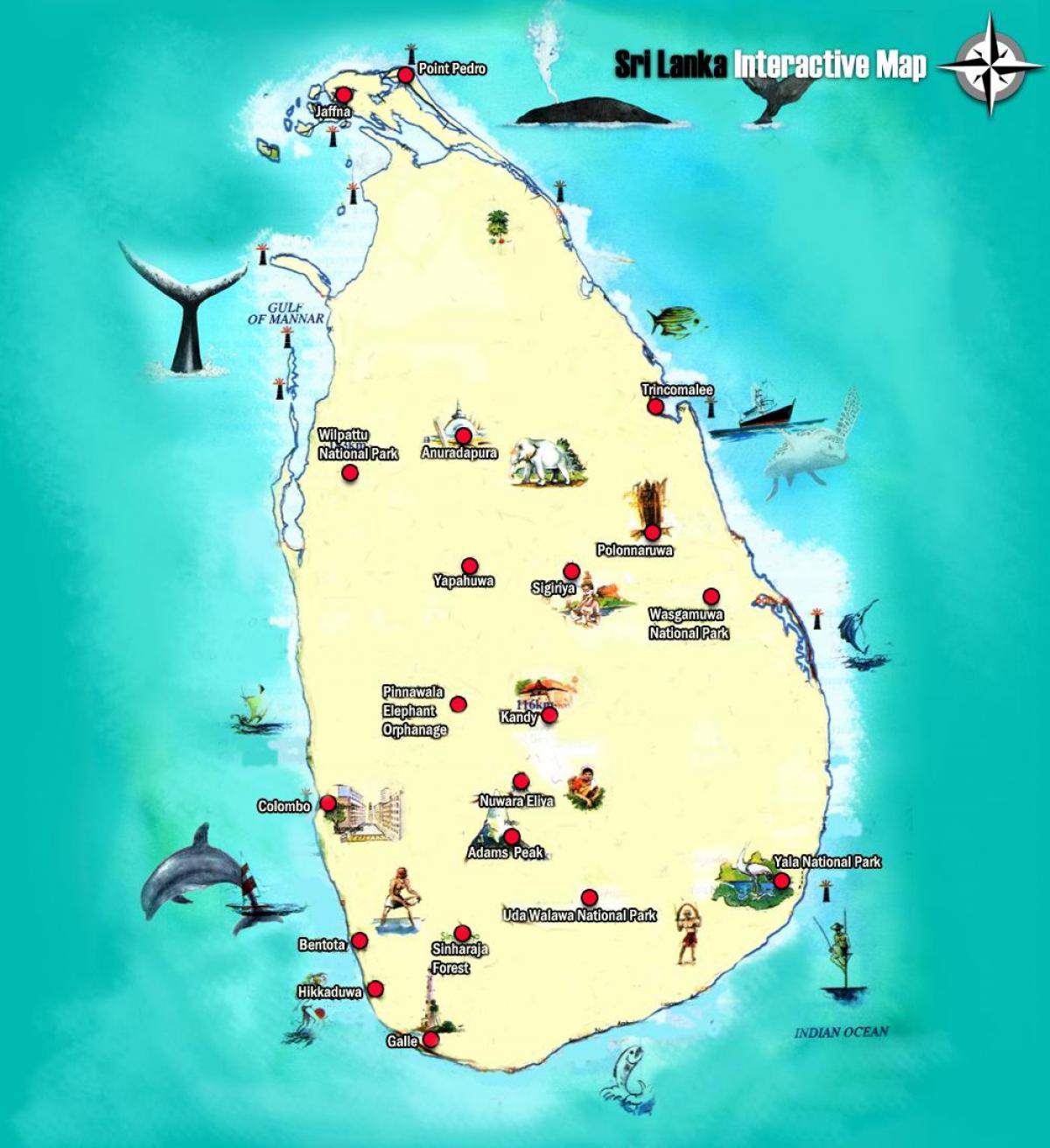 adam tipp-kaart, Sri Lanka