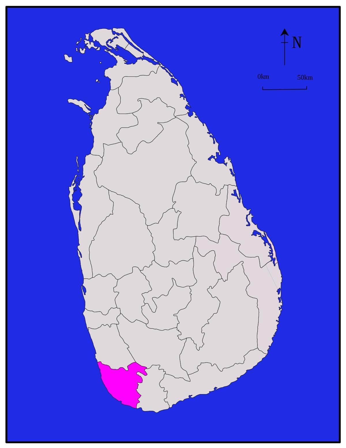 kaart galle, Sri Lanka