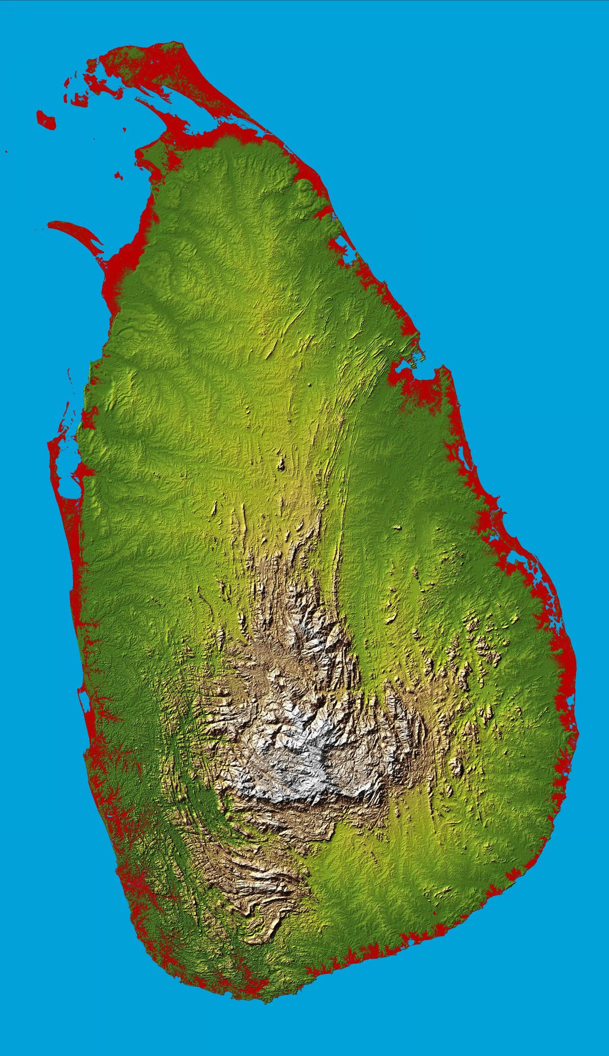 kaart Sri Lanka 3d
