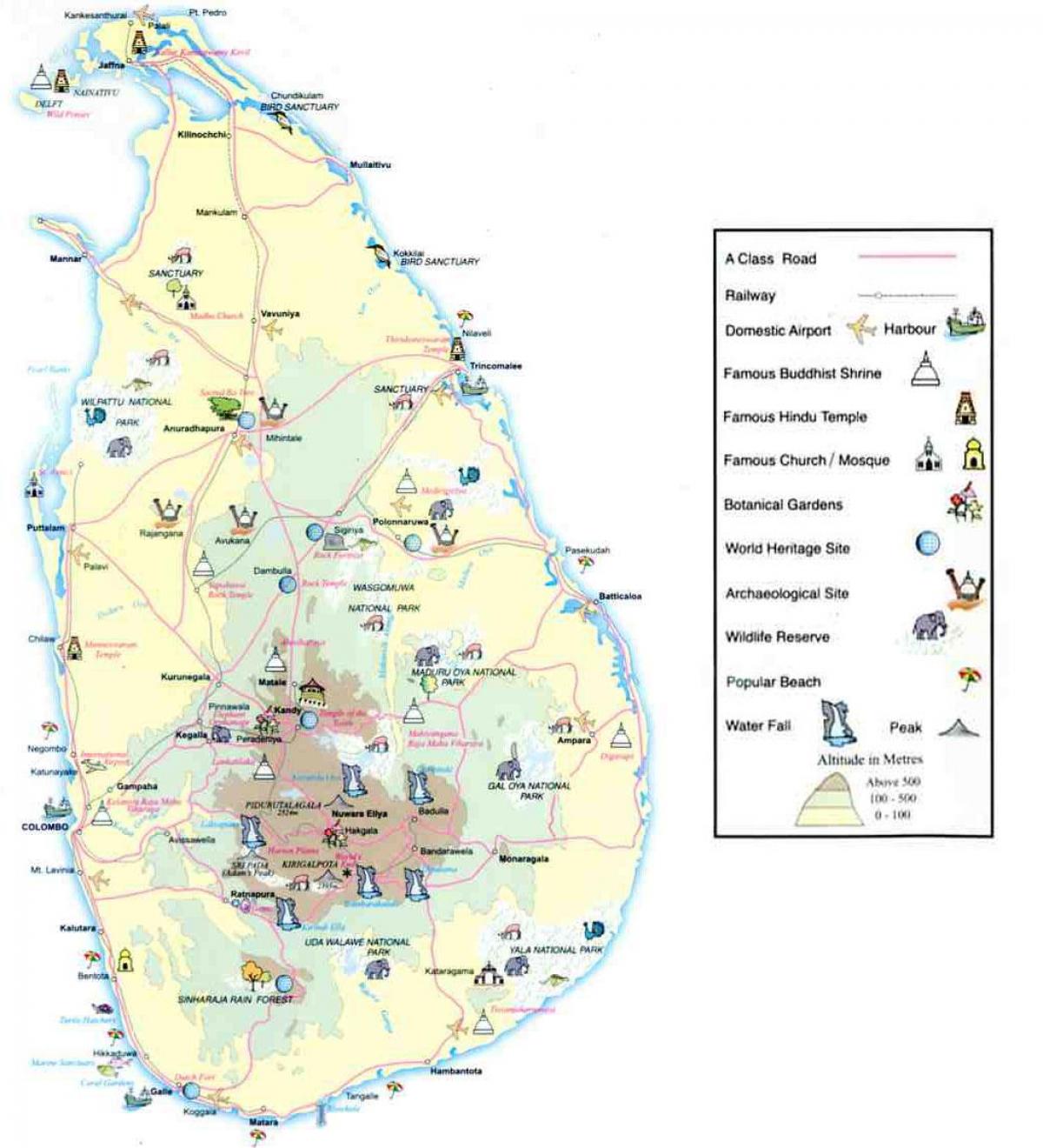 kaart Sri Lanka kaardi andmed