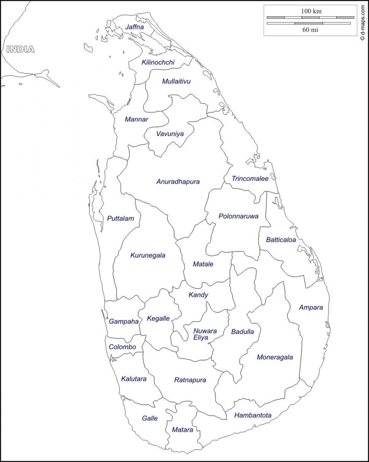 Sri Lanka kaardi joonistamine