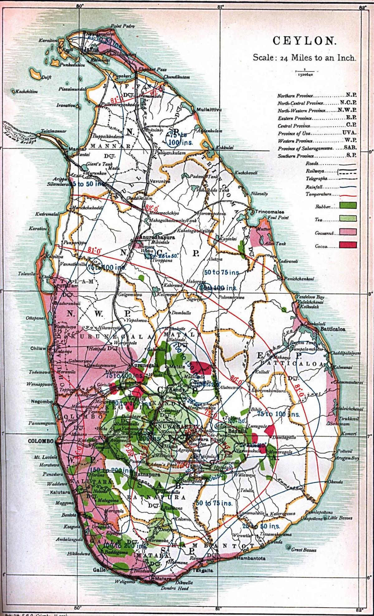 kaart Tseiloni Sri Lanka