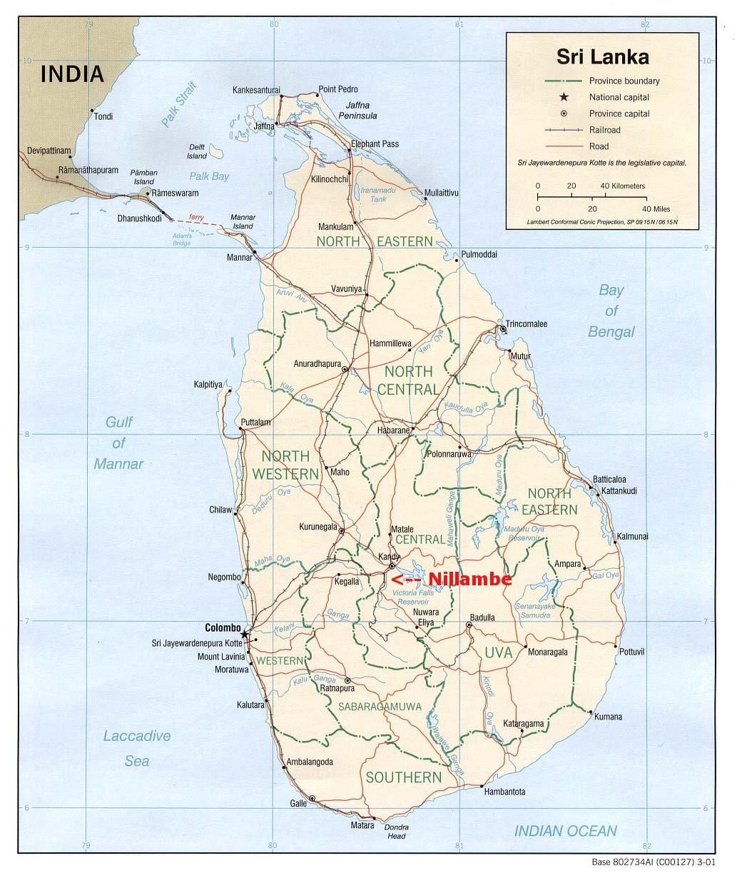 kaart Sri Lanka maja