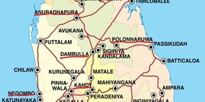 Ella kaart Sri Lanka