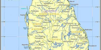 Sri Lanka rongi võrgu kaart