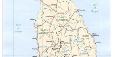 Sri Lanka bussi kaart