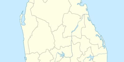 Kaart Sri Lanka jagatud sekretariaat