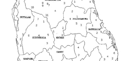 Kaart Sri Lanka kaart must ja valge