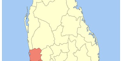 Kaart Sri Lanka lääne maakond