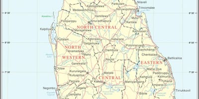 Kaart Sri Lanka linnas