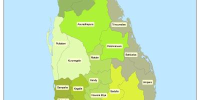 Linnaosa Sri Lanka kaart