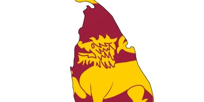 Kaart Sri Lanka lippu