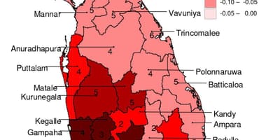 Kaart Sri Lanka malaaria