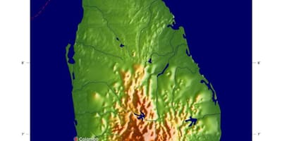 Kaart Sri Lanka tõus