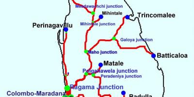 Rongid Sri Lanka kaart