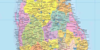 Kaart Sri Lanka teede kaart, singali